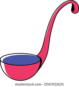 Küchenwerkzeug Suppenlöffel Illustration