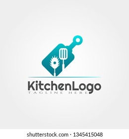 kitchen tool vector logo design,food icon