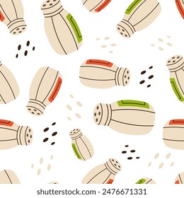 Kitchen tools and appliances seamless pattern. Kitchen utensils background. Flat vector illustration.