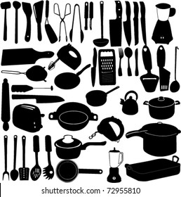 kitchen tools collection - vector