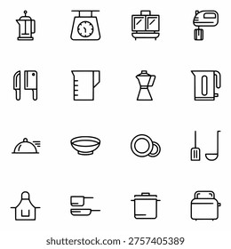 Kitchen Tools and Cooking Icons Bundle