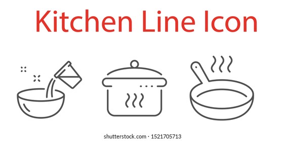 kitchen tools and cooking on white background