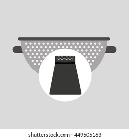 kitchen tools food Cookware isolated, vector illustration