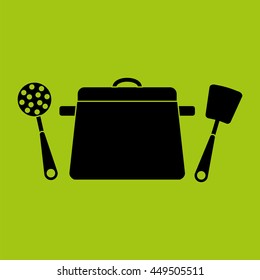 kitchen tools food Cookware isolated, vector illustration