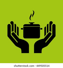 kitchen tools food Cookware isolated, vector illustration