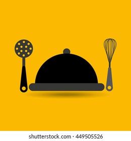 kitchen tools food Cookware isolated, vector illustration