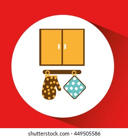kitchen tools food Cookware isolated, vector illustration