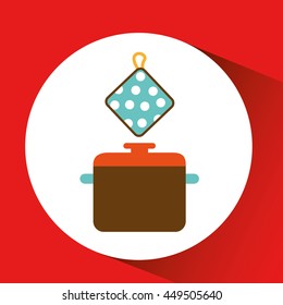 kitchen tools food Cookware isolated, vector illustration