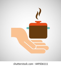 kitchen tools food Cookware isolated, vector illustration