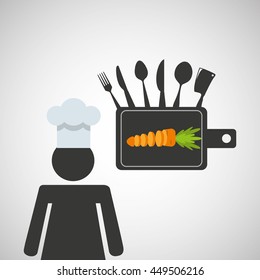 kitchen tools food Cookware isolated, vector illustration