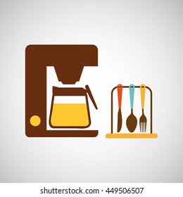 kitchen tools food Cookware isolated, vector illustration