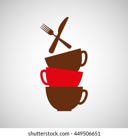 kitchen tools food Cookware isolated, vector illustration