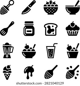 kitchen tools and food items for culinary and cooking visuals