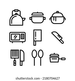 icono de herramientas de cocina o logotipo símbolo de señas aislado ilustración vectorial - Colección de iconos vectoriales de estilo negro de alta calidad
