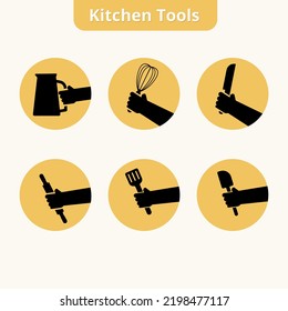 Kitchen Tools icon set vector