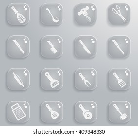 kitchen tools icon set for web sites and user interface