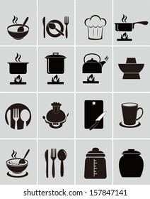  Kitchen tools, icons