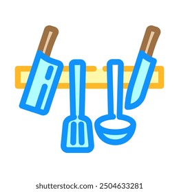 kitchen tools restaurant chef color icon vector. kitchen tools restaurant chef sign. isolated symbol illustration