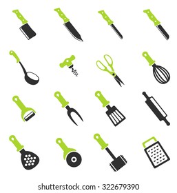 kitchen tools. simply symbol for web icons