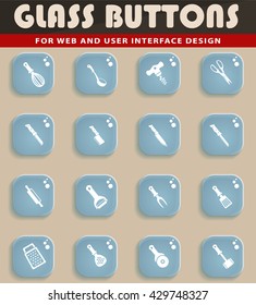 kitchen tools. simply symbol for web icons