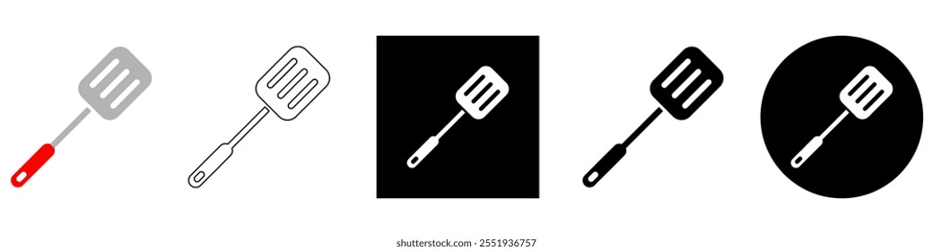 kitchen tools spatula putty knife or scraper vector pictogram sign icon symbol ui and ux design, glyphs and stroke line