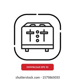 Kitchen tools symbol, toaster outline vector icon. Modern, simple flat vector illustration for web site or mobile app