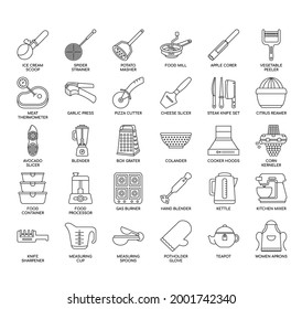 Kitchen Tools , Thin Line and Pixel Perfect Icons