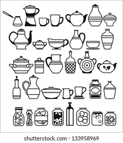 kitchen tools and utensils. Vector illustration