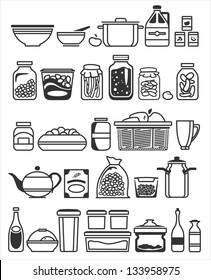 kitchen tools and utensils. Vector illustration