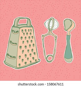 Kitchen tools - vector