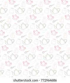 kitchen tools  vector seamless pattern in transparent background