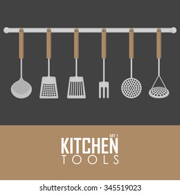 Kitchen tools vector set