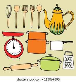 kitchen tools vector/illustrations