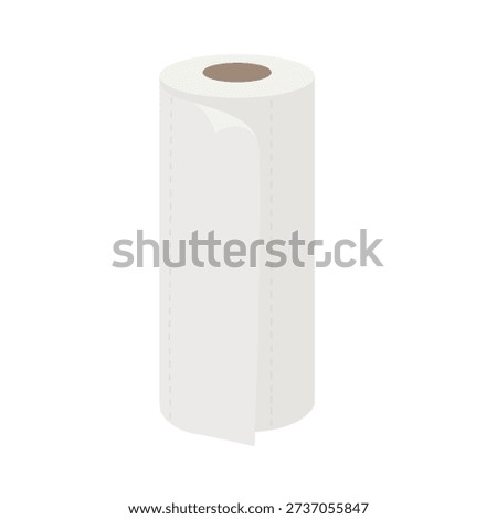 kitchen towel cleaning paper roll tissue emoji symbol sign icon vector illustration isolated flat