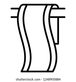 Kitchen towel icon. Outline kitchen towel vector icon for web design isolated on white background