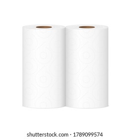 Kitchen towel set mockup. Vector illustration. Can be use for template your design, presentation, promo, ad. EPS10.