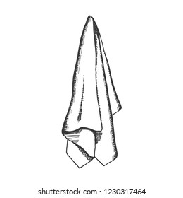 kitchen towel sketch. isolated object