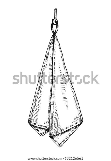 Kitchen Towel Vector Illustration Hand Drawing Stock Vector Royalty Free 632126561