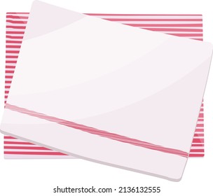 Kitchen towels, illustration, vector on a white background.