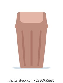 Kitchen trashcan concept. Zero waste lifestyle. Cleanliness and hygiene. Sorting food and organic waste. Template, layout and mock up. Cartoon flat vector illustration isolated on white background