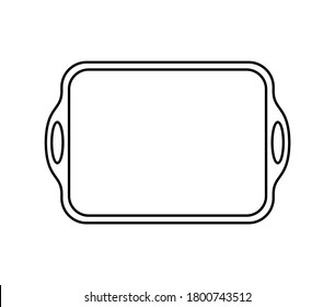 KITCHEN TRAY ON A WHITE BACKGROUND IN VECTOR