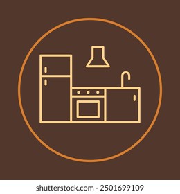 Icono de moda de la cocina listo Ilustración vectorial preparada abstracta diseño de obras de arte colorido.eps