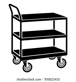 Kitchen Trolley Icon. Simple Illustration Of Kitchen Trolley Vector Icon For Web