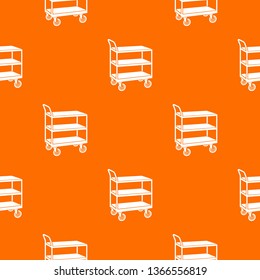 Kitchen Trolley Pattern Vector Orange For Any Web Design Best