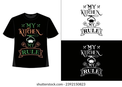 Camiseta de cocina, diseño de cocina, camiseta de diseño de citas de cocina, archivos editables de EPS vectoriales