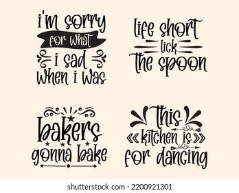  kitchen t-shirt design vector file