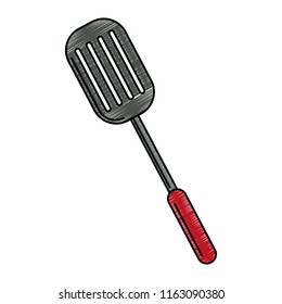 Kitchen turner utensil scribble
