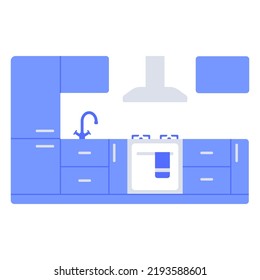 Kitchen unit icon. Vector illustration