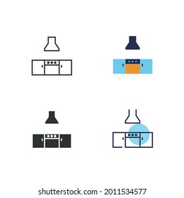 kitchen unit vector icon stove electric cooking appliance