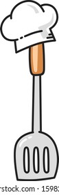 kitchen utensil chef hat theme logo icon